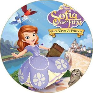 Cialda per torta PRINCIPESSA SOFIA decorazione alimentare senza glutine personalizzazione grafica inclusa topper cake design (Formato rotondo) img 2