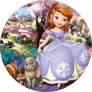 Cialda per torta PRINCIPESSA SOFIA decorazione alimentare senza glutine topper cake ( rotondo) img 1 (Ostia, 18 cm)