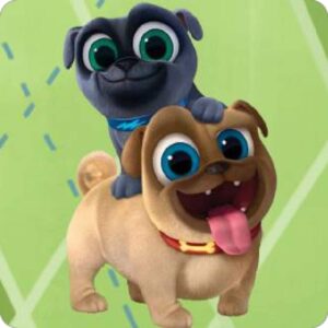 Cialda per torta PUPPY DOG PALS cuccioli decorazione alimentare senza glutine personalizzazione grafica inclusa topper cake quadrato 4