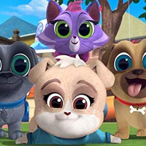Cialda per torta PUPPY DOG PALS cuccioli decorazione alimentare senza glutine topper cake rettangolare 2 (Pasta di zucchero, 25 x 20 cm)