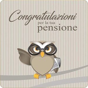 Cialda per torta Pensionamento Lui & Lei Festa Pensione Speciali Decorazione alimentare personalizzabile Gluten free Topper Cake Design (Quadrata) img 1