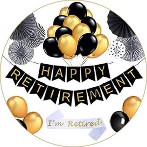 Cialda per torta Pensionamento Lui & Lei Festa Pensione Speciali Decorazione alimentare personalizzabile Gluten free Topper Cake Design (Rotonda) img 6