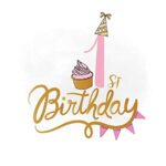 Cialda per torta Primo Compleanno Bambino Orsetto Decorazione alimentare  personalizzabile Gluten free Topper Cake Design (Formato rotondo) -  TortaPrint