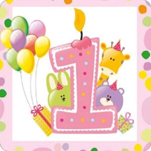 Cialda per torta Primo Compleanno Bimbi Bambini Decorazione alimentare personalizzabile Gluten free Topper Cake Design (quadrata) img 16