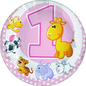 Cialda per torta Primo Compleanno Decorazione alimentare personalizzabile Gluten free Topper Cake Design (Formato rotondo) img 1