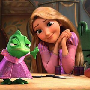 Cialda per torta Principessa RAPUNZEL decorazione alimentare senza glutine personalizzazione grafica inclusa topper cake quadrato rettangolare 1