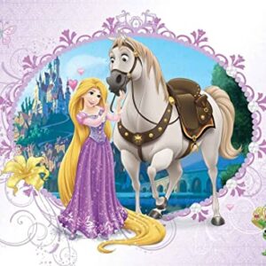 Cialda per torta Principessa RAPUNZEL decorazione alimentare senza glutine topper cake rettangolare 2 (Pasta di zucchero, 20 x 30 cm)