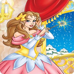 Cialda per torta Principessa Sissi Decorazione alimentare senza glutine topper cake quadrato 3 (Ostia, 18 x 18 cm)