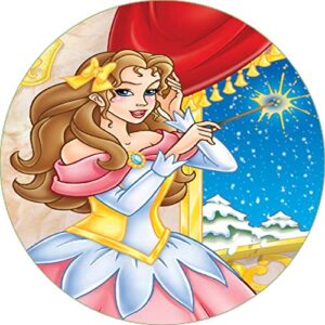 Cialda per torta Principessa Sissi Decorazione alimentare senza glutine topper cake rotondo (Ostia, 18 cm)