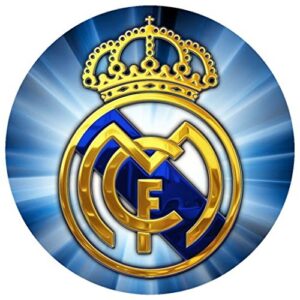Cialda per torta REAL MADRID decorazione alimentare senza glutine topper cake img 1 (Pasta di zucchero, 16 cm)