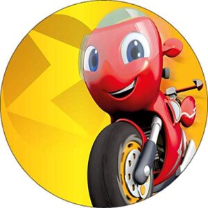 Cialda per torta RICKY ZOOM decorazione alimentare senza glutine topper cake rotonda 2 (Ostia, 18 cm)