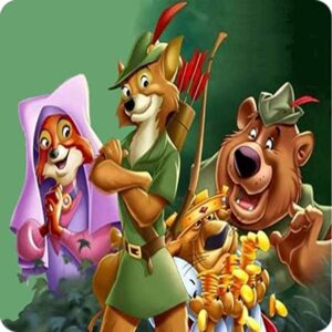 Cialda per torta ROBIN HOOD decorazione alimentare senza glutine topper cake quadrato (Pasta di zucchero, 18 x 18 cm)