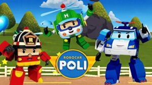 Cialda per torta ROBOCAR POLI decorazione alimentare senza glutine personalizzazione grafica inclusa topper cake design (Formato rettangolare) img 02