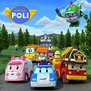 Cialda per torta ROBOCAR POLI decorazione alimentare senza glutine topper cake ( quadrato) img 02 (Ostia, 16 x 16 cm)