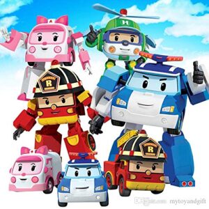 Cialda per torta ROBOCAR POLI decorazione alimentare senza glutine topper cake ( quadrato) img 06 (Pasta di zucchero, 18 x 18 cm)
