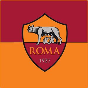 Cialda per torta ROMA CALCIO decorazione alimentare senza glutine topper cake img 1 (Pasta d zucchero, 16x16 cm)