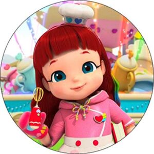 Cialda per torta RUBY Arcobaleno decorazione alimentare senza glutine topper cake rotondo 1 (Pasta di zucchero, 20 cm)