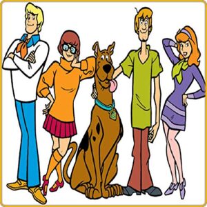 Cialda per torta SCOOBY DOO SCOOBYDOO decorazione alimentare senza glutine personalizzazione grafica inclusa topper cake design (Formato quadrato) img 4
