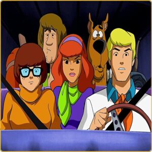 Cialda per torta SCOOBY-DOO decorazione alimentare senza glutine topper cake ( quadrato) img 5 (Ostia, 16x16 cm)