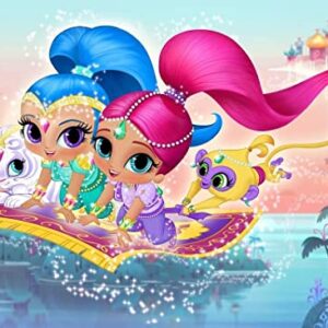 Cialda per torta SHIMMER & SHINE decorazione alimentare senza glutine topper cake ( rettangolare) img 03 (Ostia, 20 x 30 cm)
