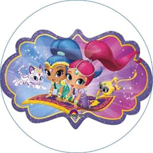 Cialda per torta SHIMMER & SHINE decorazione alimentare senza glutine topper cake ( rotondo) img 8 (Ostia, 18 cm)