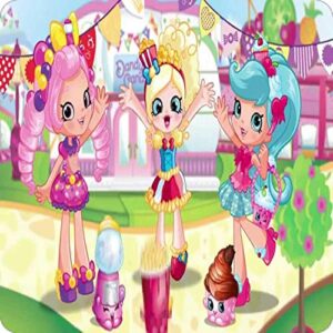 Cialda per torta SHOPKINS decorazione alimentare senza glutine personalizzazione grafica inclusa topper cake quadrato 10