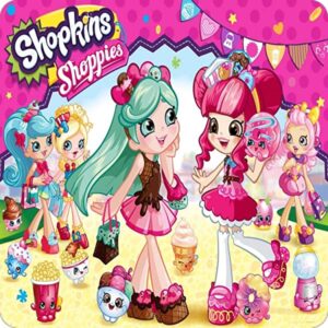 Cialda per torta SHOPKINS decorazione alimentare senza glutine topper cake quadrato 4 (Ostia, 16 x 16 cm)