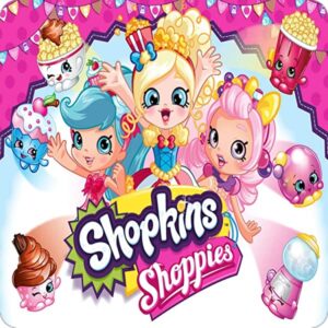 Cialda per torta SHOPKINS decorazione alimentare senza glutine topper cake quadrato 6 (Ostia, 18 x 18 cm)