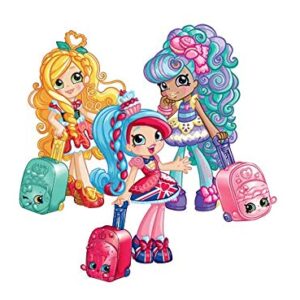 Cialda per torta SHOPKINS decorazione alimentare senza glutine topper cake rettangolare 4 (Pasta di zucchero, 25 x 15 cm)