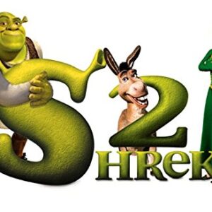 Cialda per torta SHREK decorazione alimentare senza glutine topper cake rettangolare 1 (Pasta di zucchero, 20 x 20 cm)