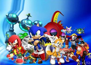 Cialda per torta SONIC decorazione alimentare senza glutine topper cake ( rettangolare) img 2 (Pasta di zucchero, 20x30 cm)