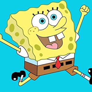 Cialda per torta SPONGEBOB Decorazione alimentare personalizzabile Senza Glutine Topper Cake Rettangolare 2 (Ostia, 20 x 30 cm)