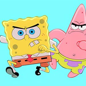 Cialda per torta SPONGEBOB Decorazione alimentare personalizzabile Senza Glutine Topper Cake Rettangolare 4 (Ostia, 20 x 30 cm)