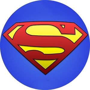 Cialda per torta SUPERMAN decorazione alimentare senza glutine topper cake ( rotondo) img 1 (Ostia, 20 cm)