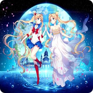 Cialda per torta Sailor Moon Decorazione alimentare senza glutine topper cake quadrato quadrato 6 (Pasta di zucchero, 20 x 20 cm)