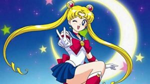Cialda per torta Sailor Moon Decorazione alimentare senza glutine topper cake quadrato rettangolare 4 (Ostia, 25 x 20 cm)