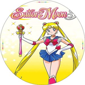 Cialda per torta Sailor Moon Decorazione alimentare senza glutine topper cake quadrato rotondo 1 (Ostia, 16 cm)
