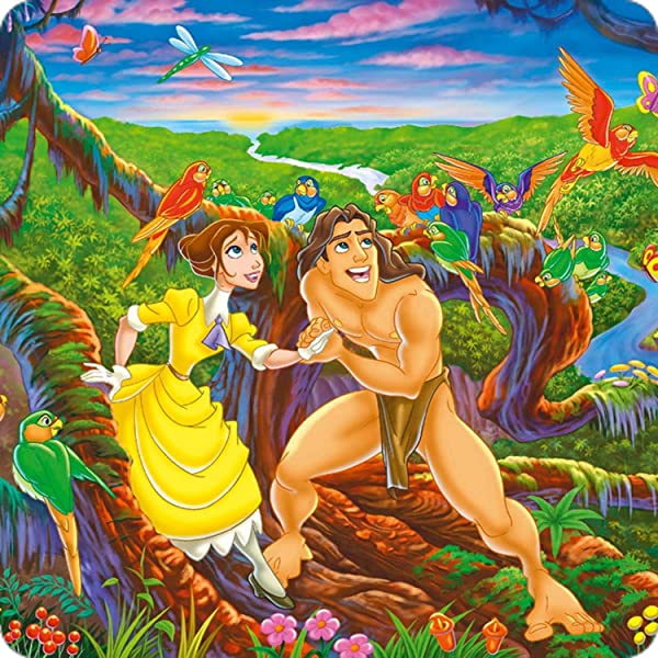 Cialda per torta TARZAN decorazione alimentare senza glutine topper cake quadrato 3 (Pasta di zucchero, 18 x 18 cm)