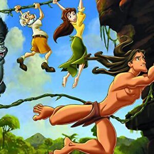 Cialda per torta TARZAN decorazione alimentare senza glutine topper cake rettangolare 1 (Ostia, 25 x 15 cm)