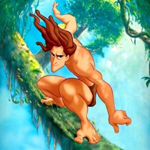 Cialda per torta TARZAN decorazione alimentare senza glutine topper cake rettangolare 4 (Ostia, 25 x 15 cm)