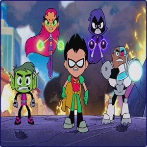 Cialda per torta TEEN TITANS GO decorazione alimentare senza glutine topper cake ( quadrato) img 2 (Pasta di zucchero, 16x16 cm)