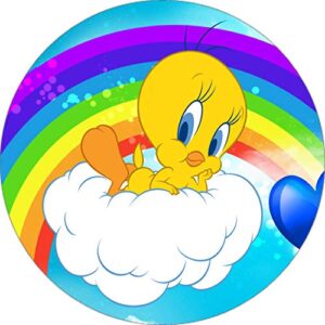 Cialda per torta TITTY Tweety decorazione alimentare senza glutine personalizzazione grafica inclusa topper cake rotondo 4