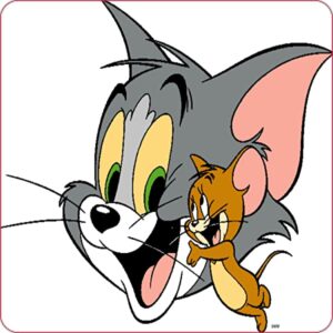 Cialda per torta TOM e JERRY decorazione alimentare senza glutine personalizzazione grafica inclusa topper cake quadrato 1 (Pasta di zucchero, 18 x 18 cm)