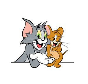 Cialda per torta TOM e JERRY decorazione alimentare senza glutine personalizzazione grafica inclusa topper cake rettangolare 4 (Pasta di zucchero, 25 x 15 cm)
