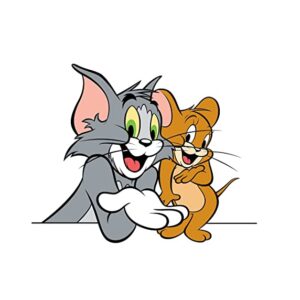 Cialda per torta TOM e JERRY decorazione alimentare senza glutine personalizzazione grafica inclusa topper cake rettangolare 4 (Pasta di zucchero, 25 x 15 cm)