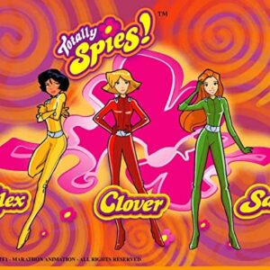 Cialda per torta TOTALLY SPIES Sam Clover e Alex decorazione alimentare senza glutine personalizzazione grafica inclusa topper cake rettangolare 1 (Ostia, 25 x 20 cm)