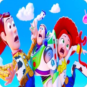Cialda per torta TOY STORY decorazione alimentare senza glutine personalizzazione grafica inclusa topper cake quadrato 3 (Ostia, 18 x 18 cm)
