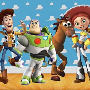 Cialda per torta TOY STORY decorazione alimentare senza glutine personalizzazione grafica inclusa topper cake rettangolare 4 (Pasta di zucchero, 20 x 30 cm)