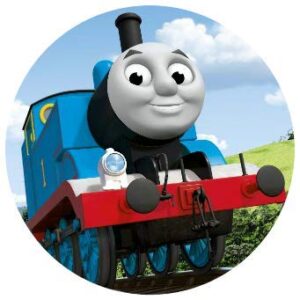 Cialda per torta TRENINO THOMAS decorazione alimentare senza glutine personalizzazione grafica inclusa topper cake design (Formato rotondo) img 9 (Ostia, 20 cm)