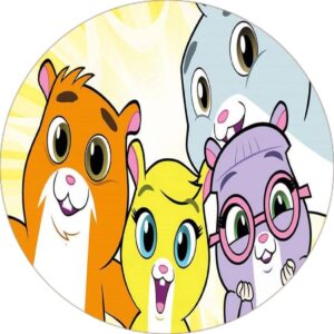 Cialda per torta The Zhu Zhu Pets Decorazione alimentare personalizzabile Senza Glutine Topper Cake Design Rotondo 3